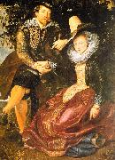 Peter Paul Rubens Rubens with His First Wife, Isabella Brandt, in the Honeysuckle Bower Germany oil painting reproduction
